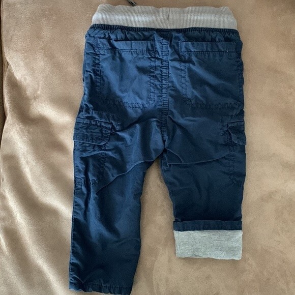 SONOMA/CAT&JACK FLANNEL-LINED PANTS size 12 months LOT OF 2 - Picture 6 of 9